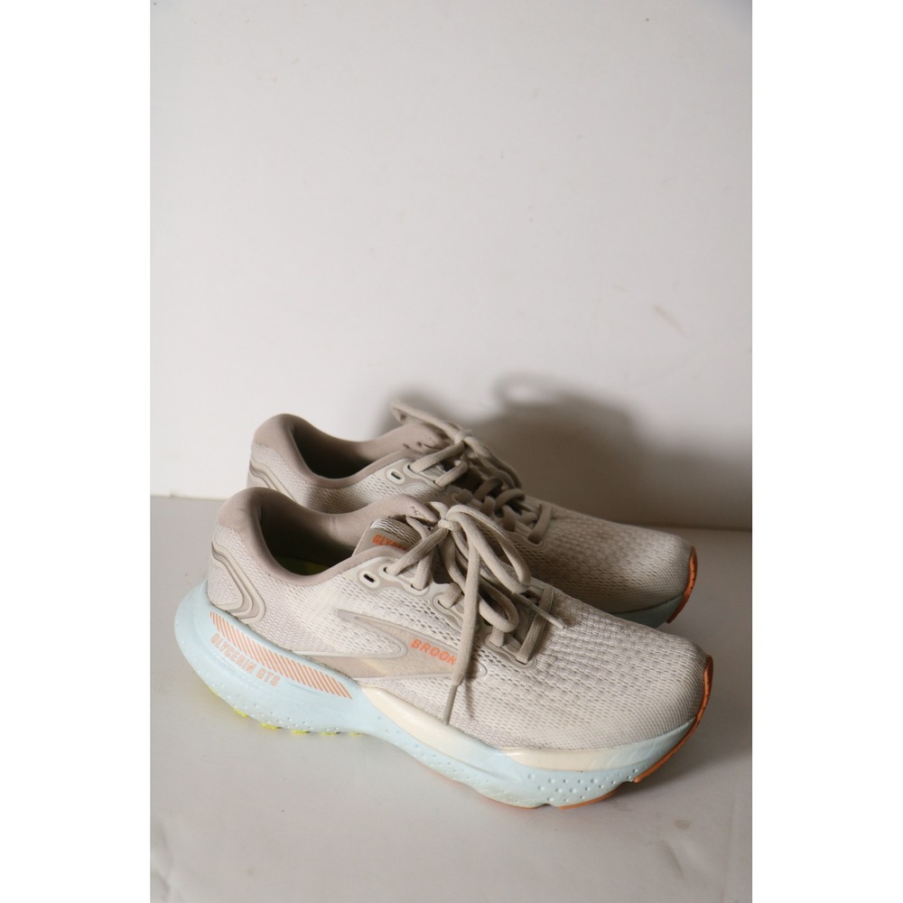 Brooks Womens Glycerin GTS 21 Coconut Aqua Autumn Sunset Running Shoes 7